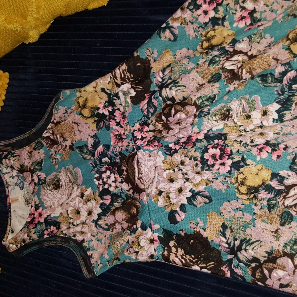 Vintage Floral Print Skater Dress - Picture 6 of 7